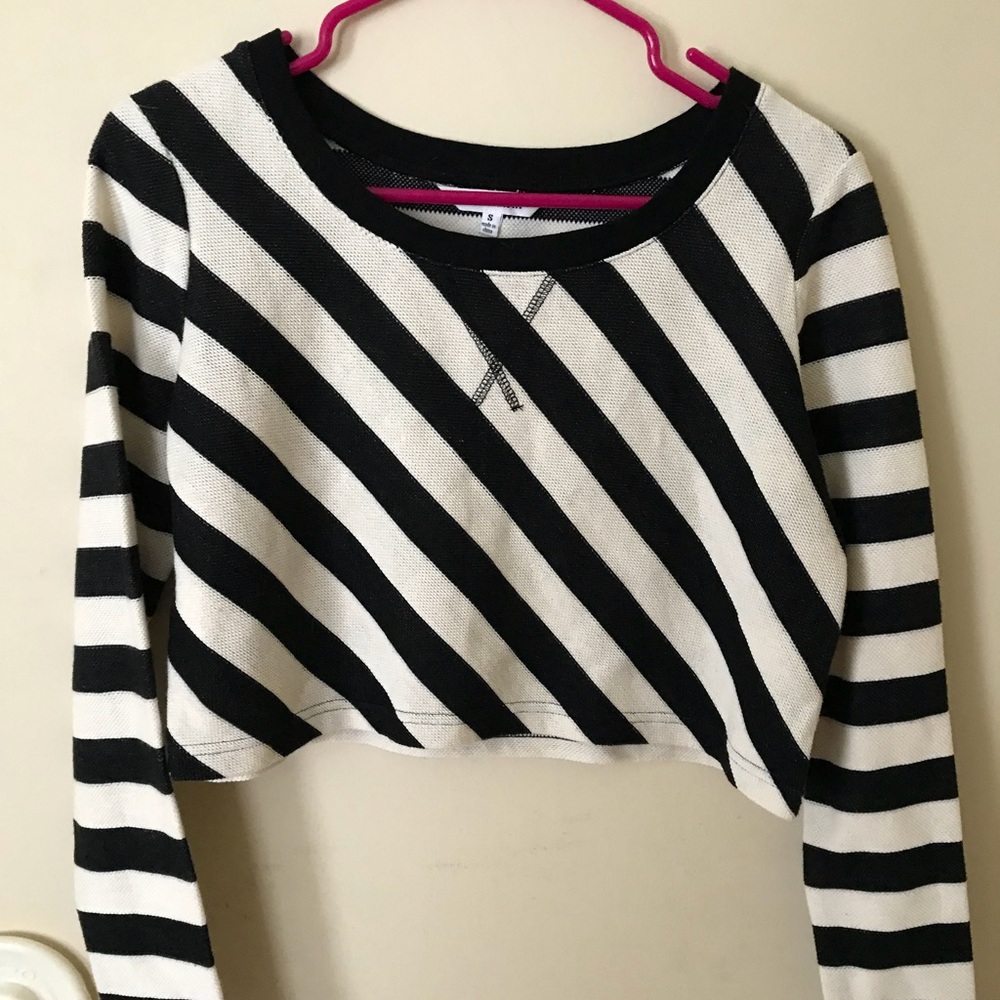 NWT BB Dakota Cropped Striped Sweater